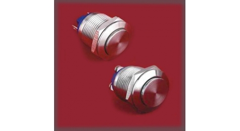 pushbutton ; vandal; design; fast break; high reliability; long life expectancy ; easy integration; waterproof; impact resistance ; aggressive industrial environment; 19 mm Non-illuminated pushbutton, raised